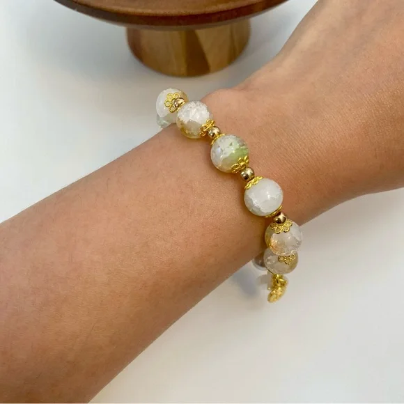 3/$20 Handmade Drizzling Crush Crystals Beaded Bracelet - Picture 3 of 5